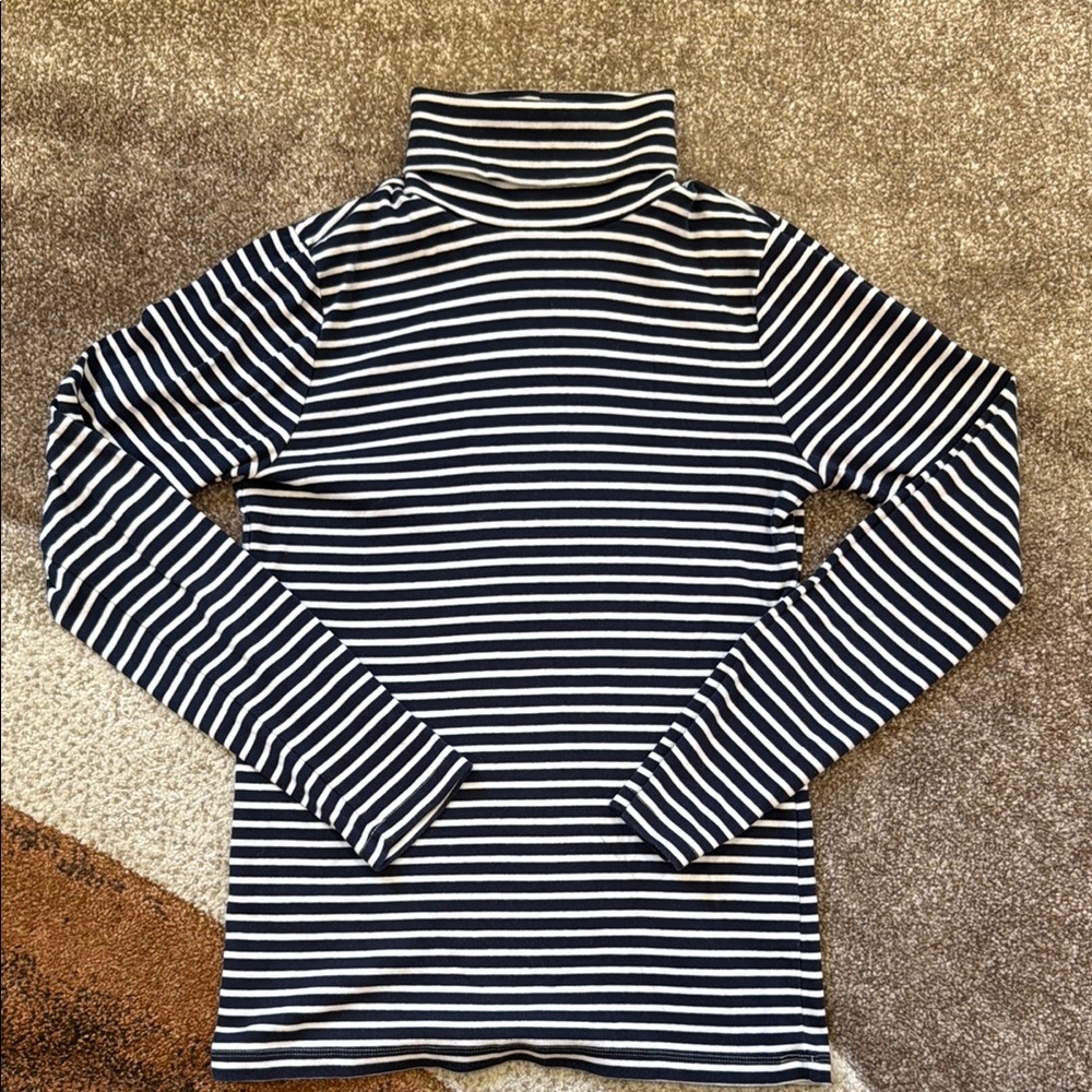 J. Crew Black and White Striped Long Sleeve Tee